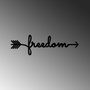 Wallity Freedom Escultura de Pared de Metal Negra